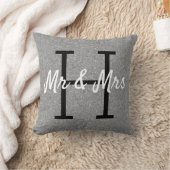 Coussin Monogramme Motif Abstrait gris argenté (Couverture)