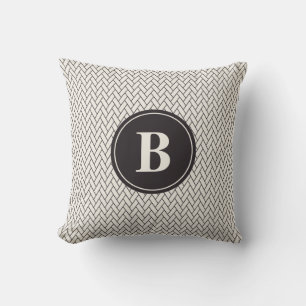 Coussin Monogramme Motif de tissage