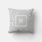 Coussin monogramme motif étoile (Recto)