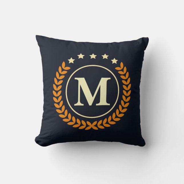 Coussin Monogramme nautique (Recto)