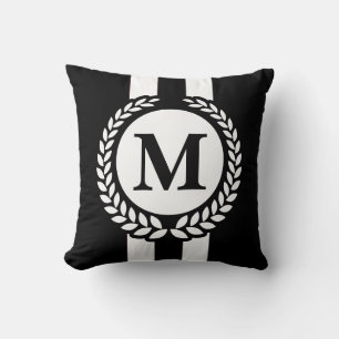 Coussin Monogramme noir