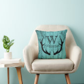 Coussin Monogramme noir en bois turquoise d'Antler de (Chaise)