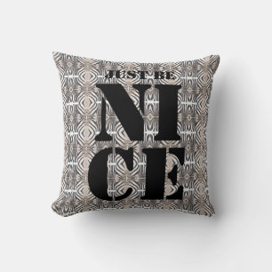 Coussin Monogramme noir et blanc