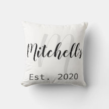 Monogramme noir et blanc moderne