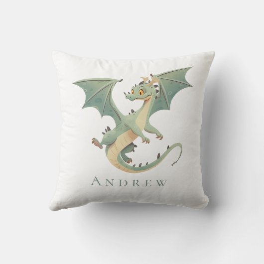 Coussin Monogramme Nom Dragon Boys Bedroom Nursery (Verso)