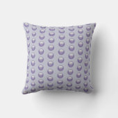 Coussin Monogramme Nom Initial Blue Grey Polka Point (Verso)