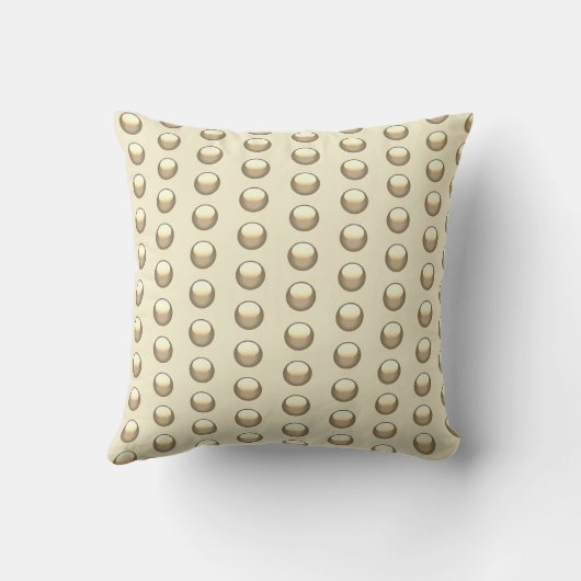 Coussin Monogramme Nom Initial Gold Polka Dot Keepsaké (Verso)