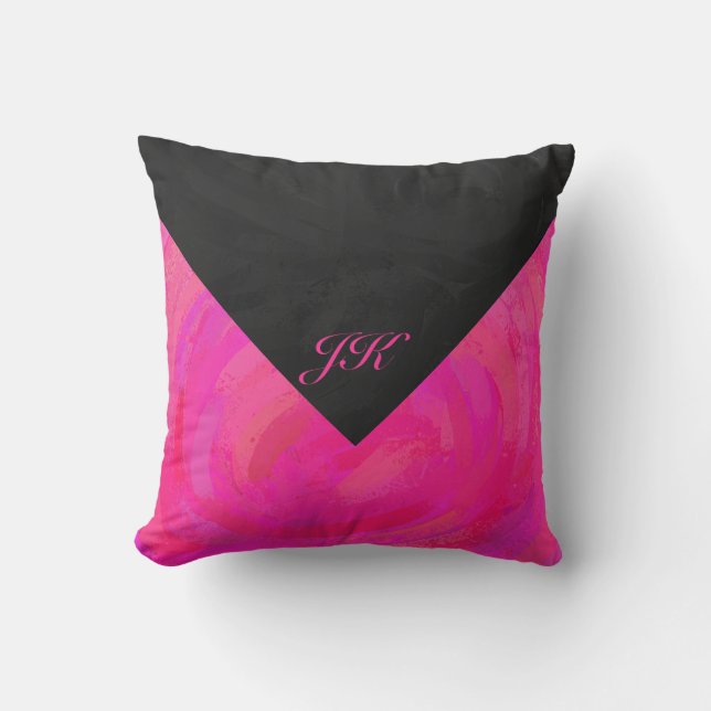 Coussin Monogramme Passion Rose (Recto)