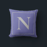 Coussin Monogramme Permule Bleu Minimaliste Jeu d'oreiller<br><div class="desc">Ajoutez à votre salon le plus joyeux et le plus chaleureux de toutes les teintes bleues - bleu périwinkle. Cet oreiller Monogram Periwinkle Blue Minimalist Throw serait très agréable dans n'importe quel coin de votre chambre.</div>