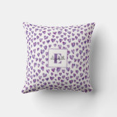 Coussin Monogramme Personalisé Purple Heart (Verso)