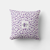 Coussin Monogramme Personalisé Purple Heart (Recto)