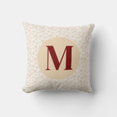 Coussin Monogramme personnalisé avec coeurs pour chambre p (Recto)