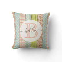 Monogramme personnalisé avec roses en style shabby