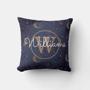 Coussin Monogramme Personnalisé Céleste et Spirituel