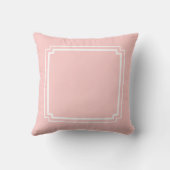 Coussin Monogramme personnalisé du coin entaillé rose et b (Verso)