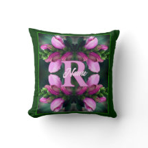 Monogramme personnalisé initial nom Art de fleur r