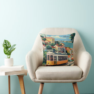 Coussin Monogramme personnalisé Lisbonne Portugal