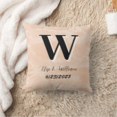 Coussin Monogramme personnalisé mariage de boho (Couverture)