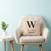 Coussin Monogramme personnalisé mariage de boho (Chaise)