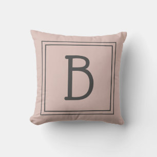 Coussin Monogramme personnalisé personnalisé tendance rust