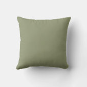 Coussin Monogramme personnalisé vert blanc initial & nom (Verso)