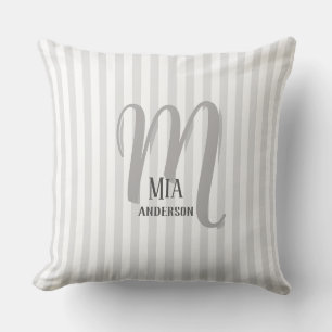 Coussin Monogramme personnalisé Vibe du matin