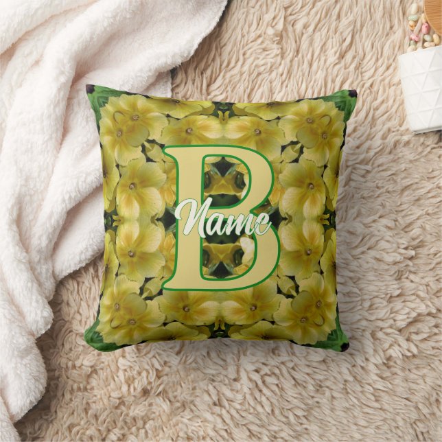 Coussin Monogramme personnalisé Votre initiale Art de prim (Couverture)