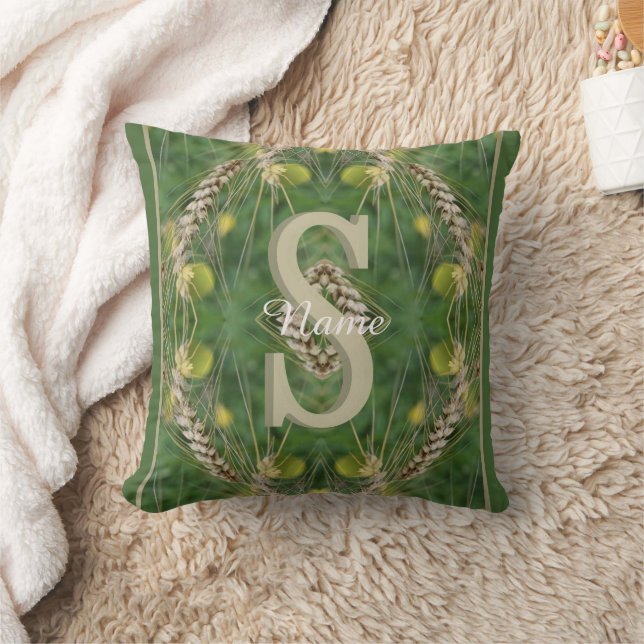Coussin Monogramme personnalisé Votre initiale Nom Art de  (Couverture)