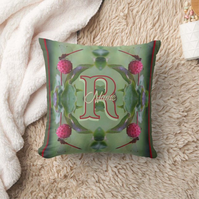 Coussin Monogramme personnalisé Votre initiale Nom Libellu (Couverture)