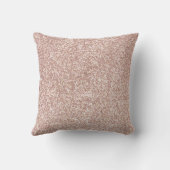 Coussin Monogramme rayure blanche et paillettes or rose (Verso)