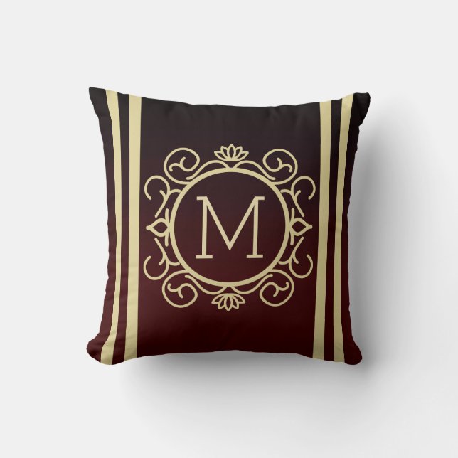 Coussin Monogramme rétro (Recto)