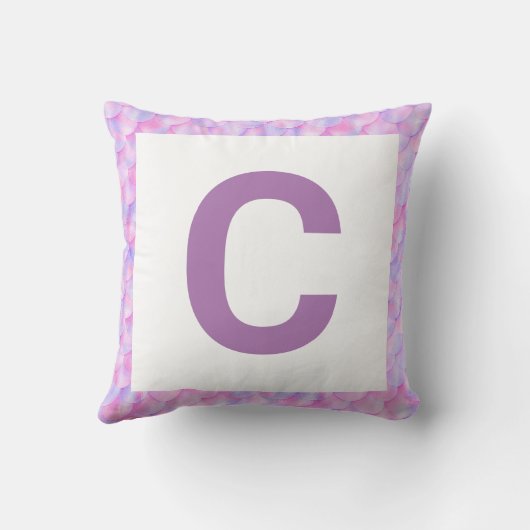 Coussin MONOGRAMME ROSE VIOLET TRIMMER MAQUETTE (Verso)