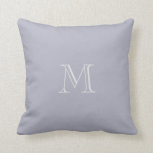 Coussin Monogramme rustique chic moderne de gris bleu