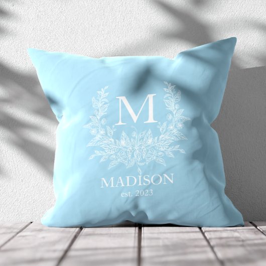 Coussin Monogramme rustique personnalisé initial