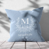 Coussin Monogramme rustique personnalisé initial