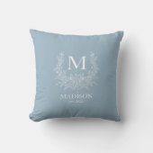 Coussin Monogramme rustique personnalisé initial (Recto)
