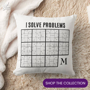 Coussin Monogramme Sudoku