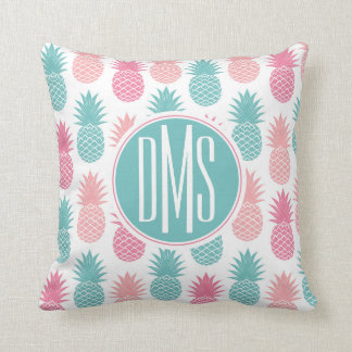 Coussin Monogramme vintage du motif | d'ananas