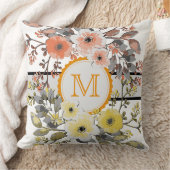 Coussin Monogramme Vintage jaune orange (Couverture)