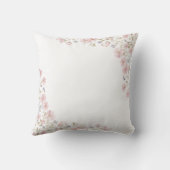 Coussin Monogrammed Pink Flowers and Lace Floral (Verso)