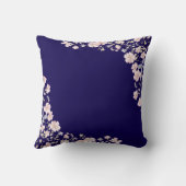 Coussin Monogrammed Pink Flowers and Lace Floral (Verso)