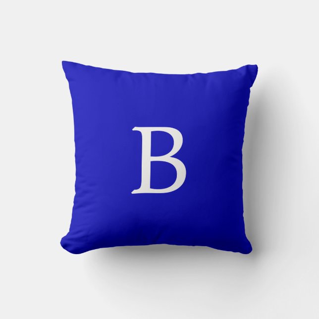 Coussin Monogrammed Solid Color Cobalt Blue (Recto)