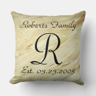 Coussin Monogrammes Faux Fini Motifs