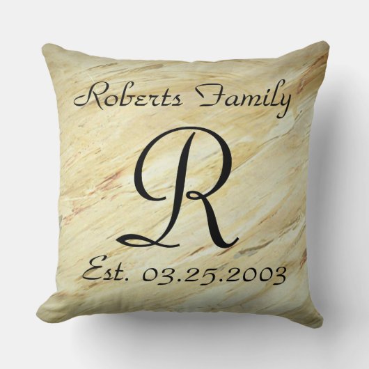 Coussin Monogrammes Faux Fini Motifs (Recto)