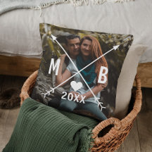 Monogrammes Personnalisés Amour Cœur Flèches