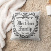 Coussin Monogrammétrie de floraison personnalisée (Couverture)