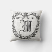 Coussin Monogrammétrie de floraison personnalisée (Verso)