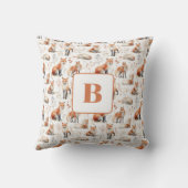 Coussin Monographie de la pépinière mignonne de renard rou (Verso)