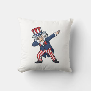 Coussin Monsieur patriotique Dabbing Design vectoriel vint