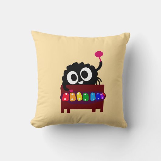 Coussin Monster joue le Xylophone (Recto)